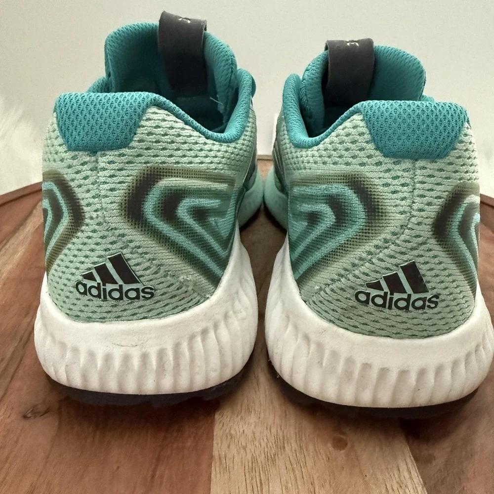Adidas Aerobounce Running Shoes Womens 8.5 Teal Mint Good AQ0538 Mesh Sneakers